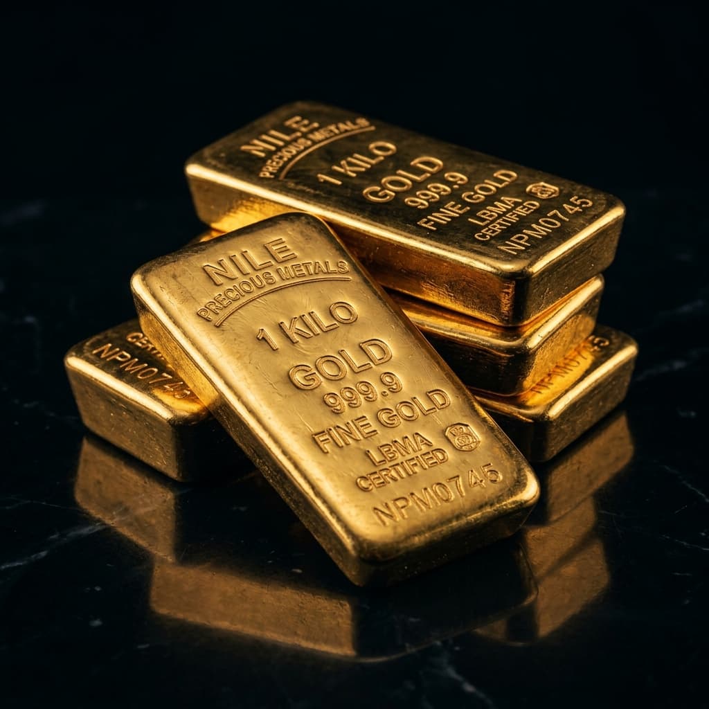 Certified gold bars — LBMA & ICGLR verified Ugandan gold